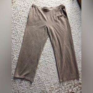 L.L. Bean womens perfect fit knit cords corduroy tan straight leg